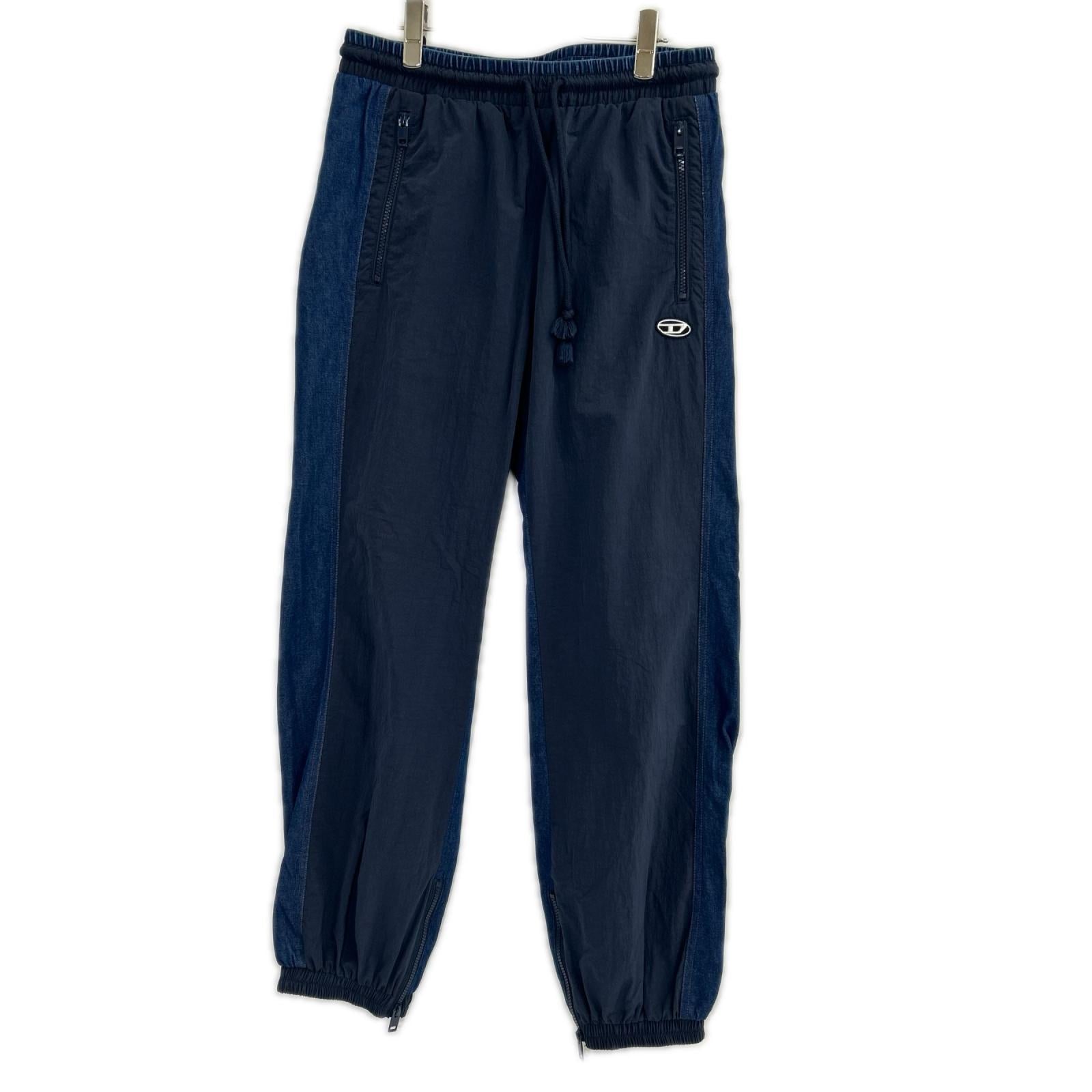 DIESEL ディーゼル ネイビー P-Bright ロゴパッチ トラックパンツ ボトムス