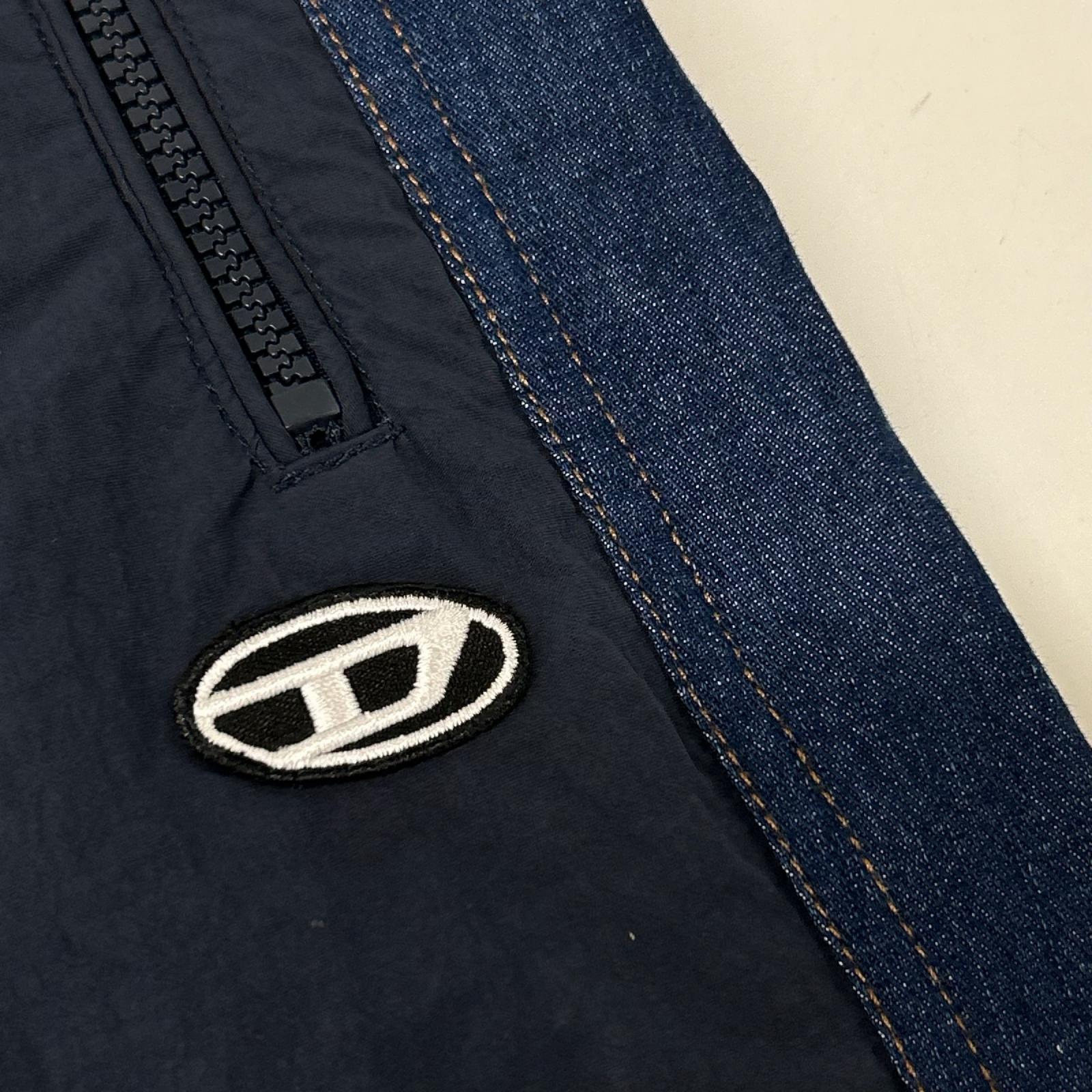 DIESEL ディーゼル ネイビー P-Bright ロゴパッチ トラックパンツ ボトムス