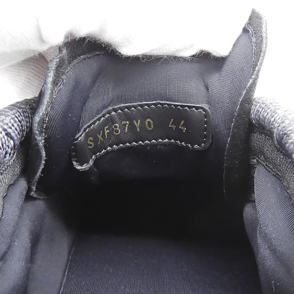 VALENTINO ヴァレンティノ 美品 クロシェ ローカット スニーカー シューズ メンズ ブラック×グレー 44 シューズ