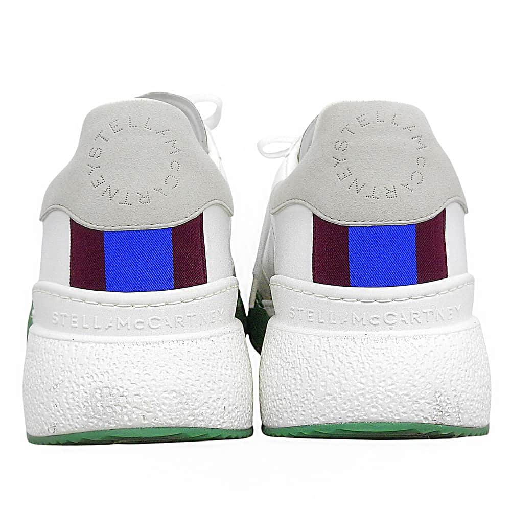 STELLA McCARTNEY ステラマッカートニー 美品 LOOP ローカットスニーカー シューズ メンズ ホワイト×グリーン 28.5cm相当 シューズ