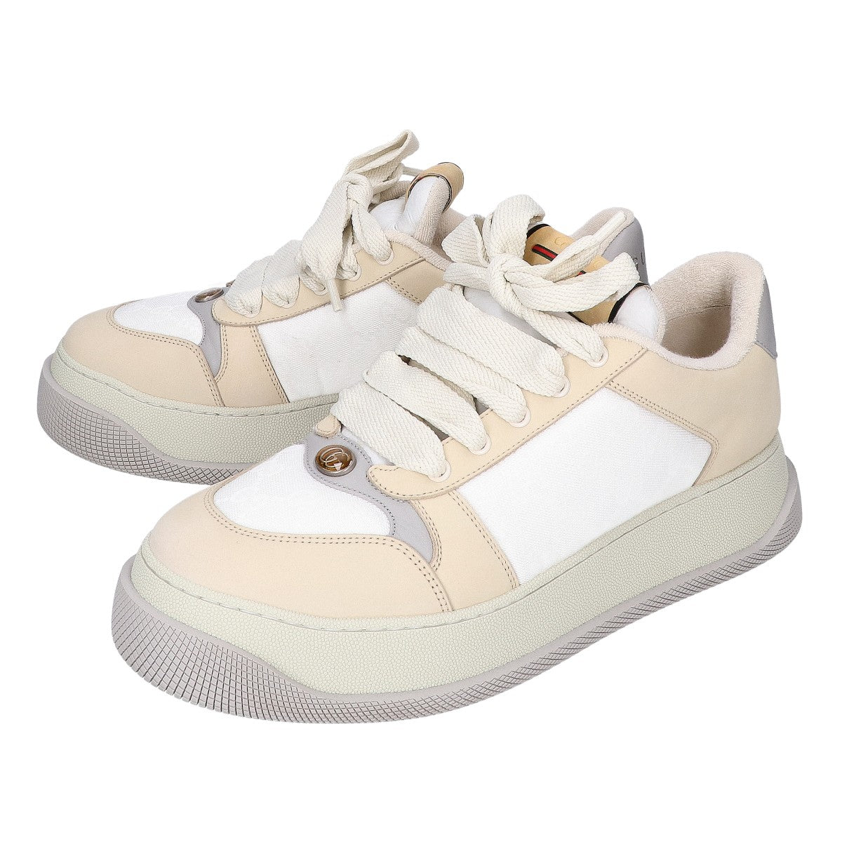 GUCCI グッチ ベージュ系 GG スクリーナー ローカットスニーカー シューズ