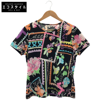 LEONARDSPORT レオナールスポーツ 0578636 ブラック×マルチカラー 総柄 半袖Tシャツ トップス