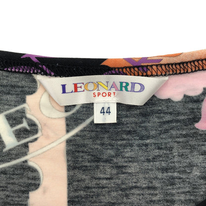 LEONARDSPORT レオナールスポーツ 0578636 ブラック×マルチカラー 総柄 半袖Tシャツ トップス