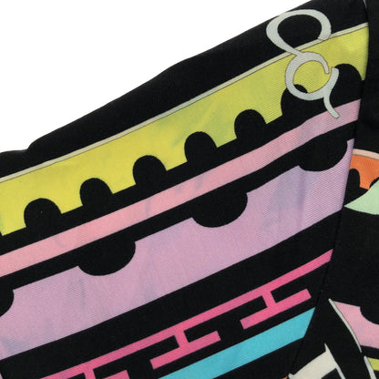 LEONARDSPORT レオナールスポーツ 0578636 ブラック×マルチカラー 総柄 半袖Tシャツ トップス