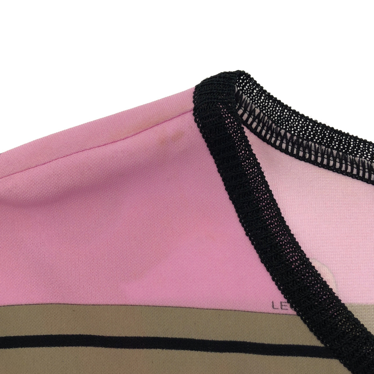 LEONARDSPORT レオナールスポーツ 0568519 ピンク×ブラック ボーダー 長袖カットソー トップス