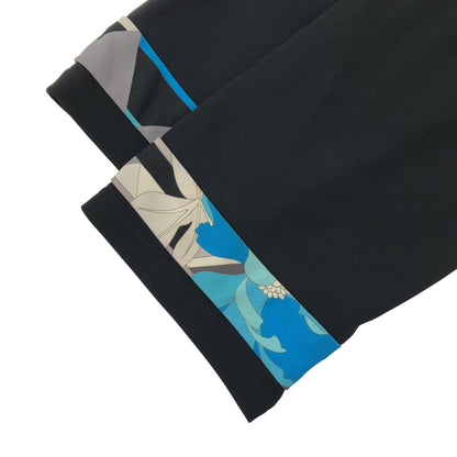 LEONARDSPORT レオナールスポーツ 0548075 ブラック×ブルー クルーネック 七分丈カットソー トップス