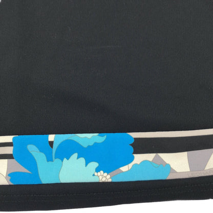 LEONARDSPORT レオナールスポーツ 0548075 ブラック×ブルー クルーネック 七分丈カットソー トップス