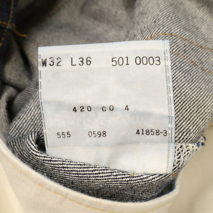 LEVI'S リーバイス 98年製 501XX バレンシア工場 裏ボタン刻印555 ボタンフライ デニムパンツ ボトムス
