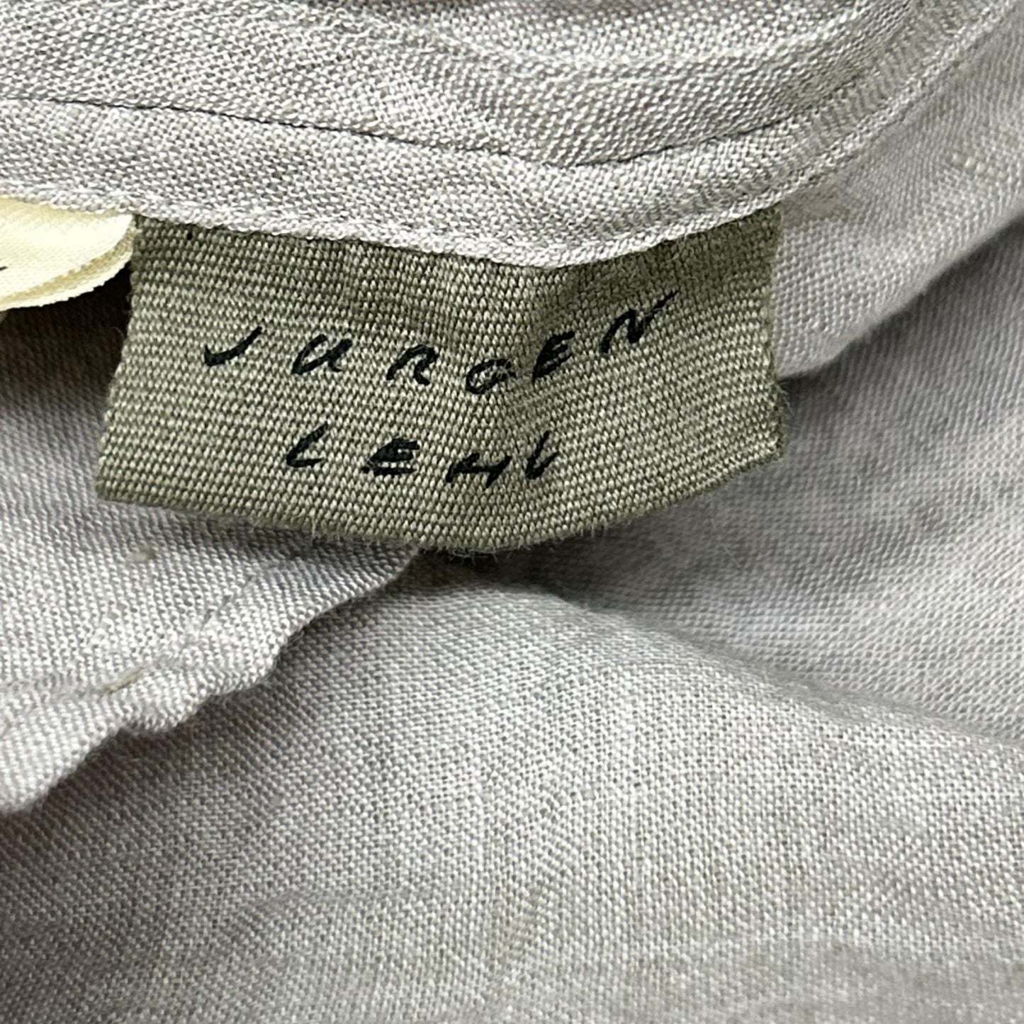 JURGEN LEHL ヨーガンレール J0182FB863 グレー リネンコットン 9分袖 ブラウス トップス