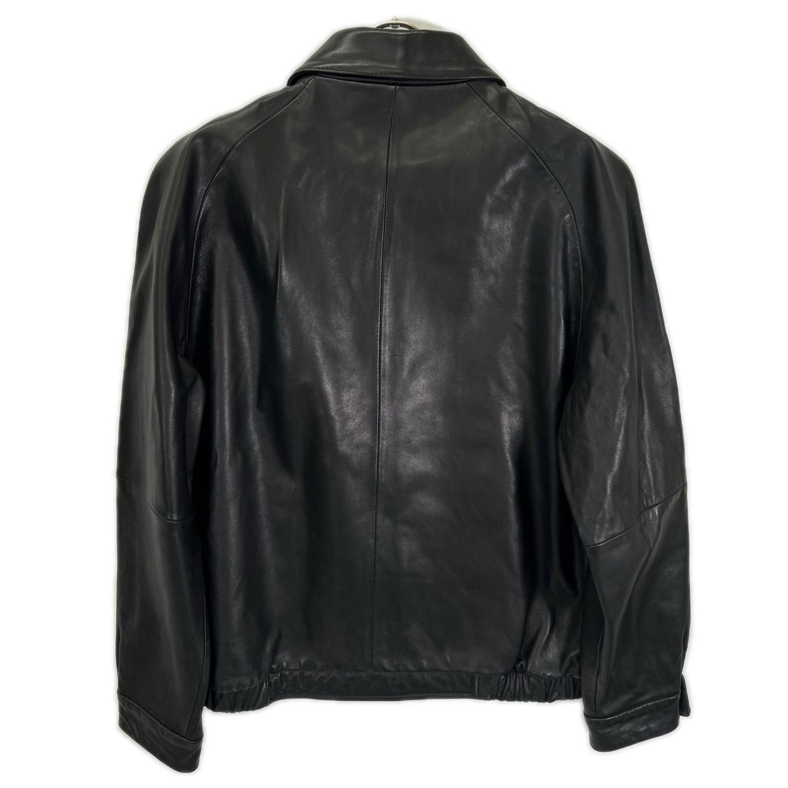 CalvinKlein カルバンクライン ブラック レザー シングルライダース ジャケット ジャケット
