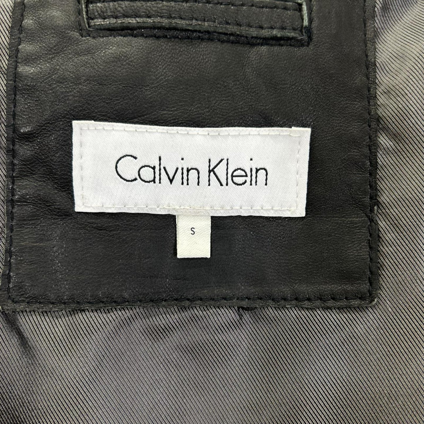 CalvinKlein カルバンクライン ブラック レザー シングルライダース ジャケット ジャケット