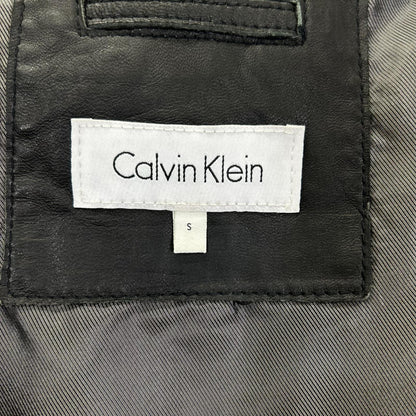 CalvinKlein カルバンクライン ブラック レザー シングルライダース ジャケット ジャケット