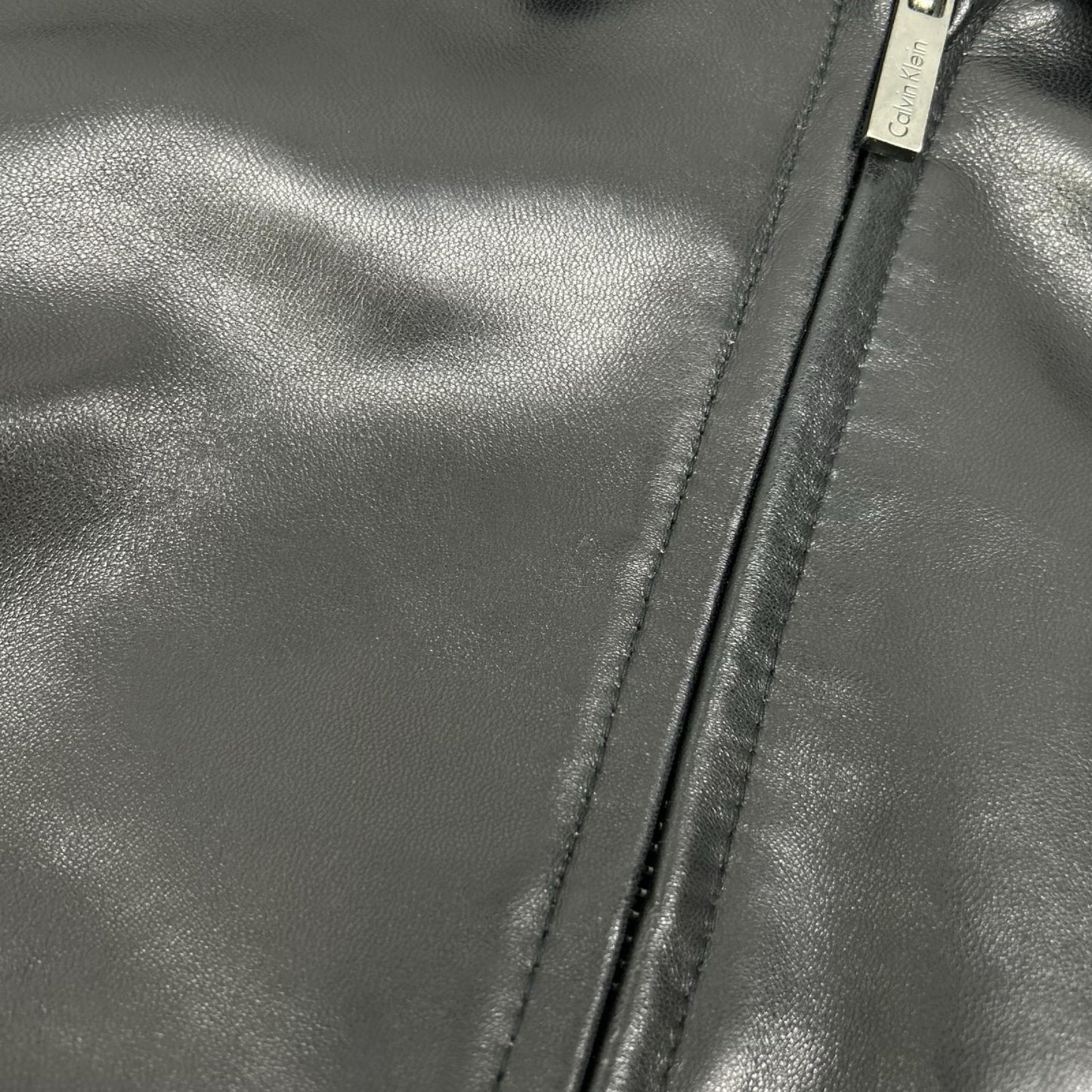 CalvinKlein カルバンクライン ブラック レザー シングルライダース ジャケット ジャケット