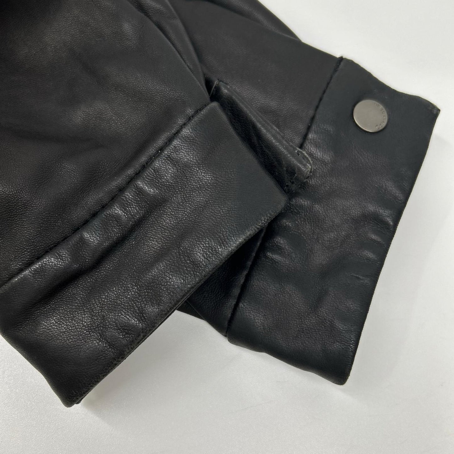 CalvinKlein カルバンクライン ブラック レザー シングルライダース ジャケット ジャケット