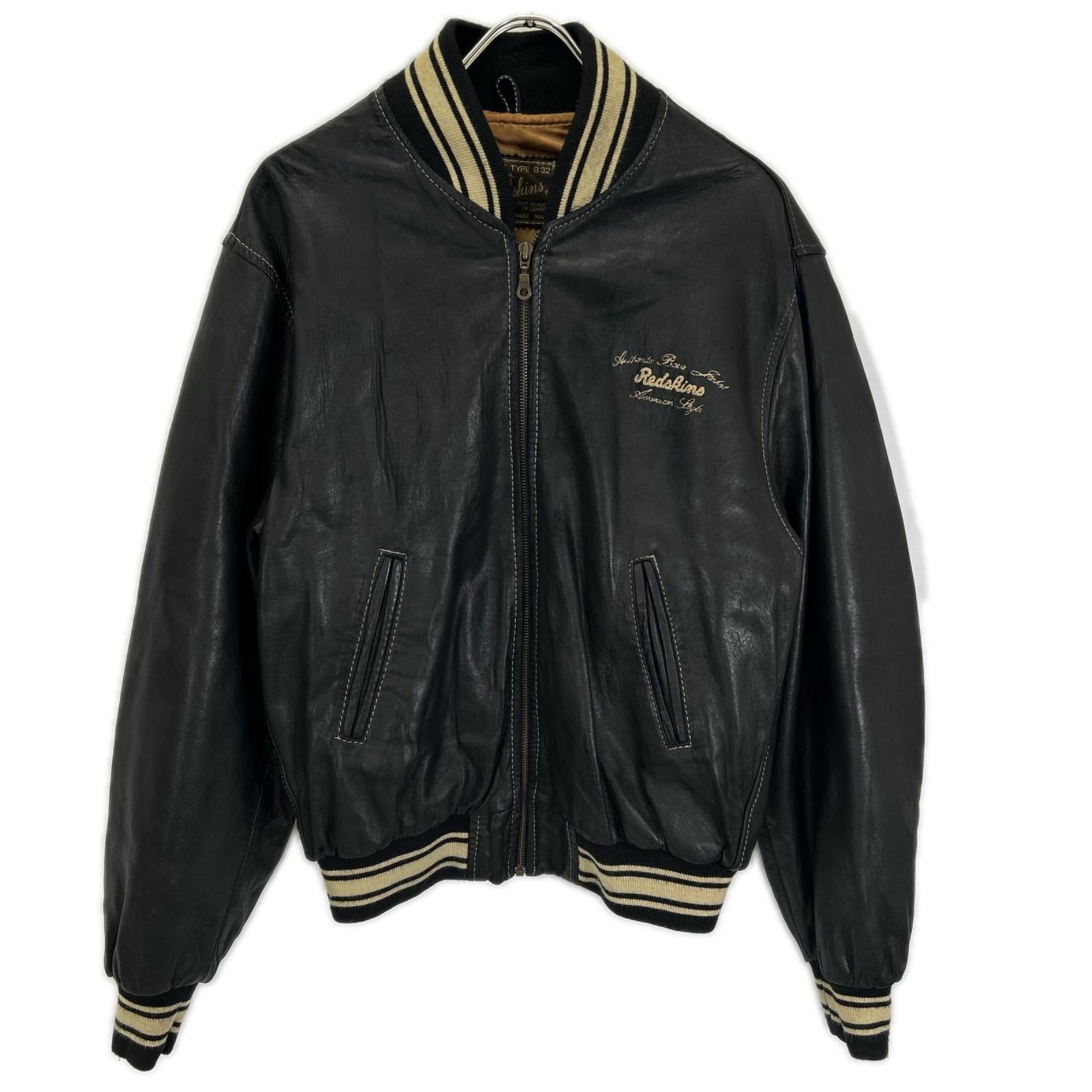 その他ブランド 【REDSKINS】ブラック B-32 ブルゾン ジャケット