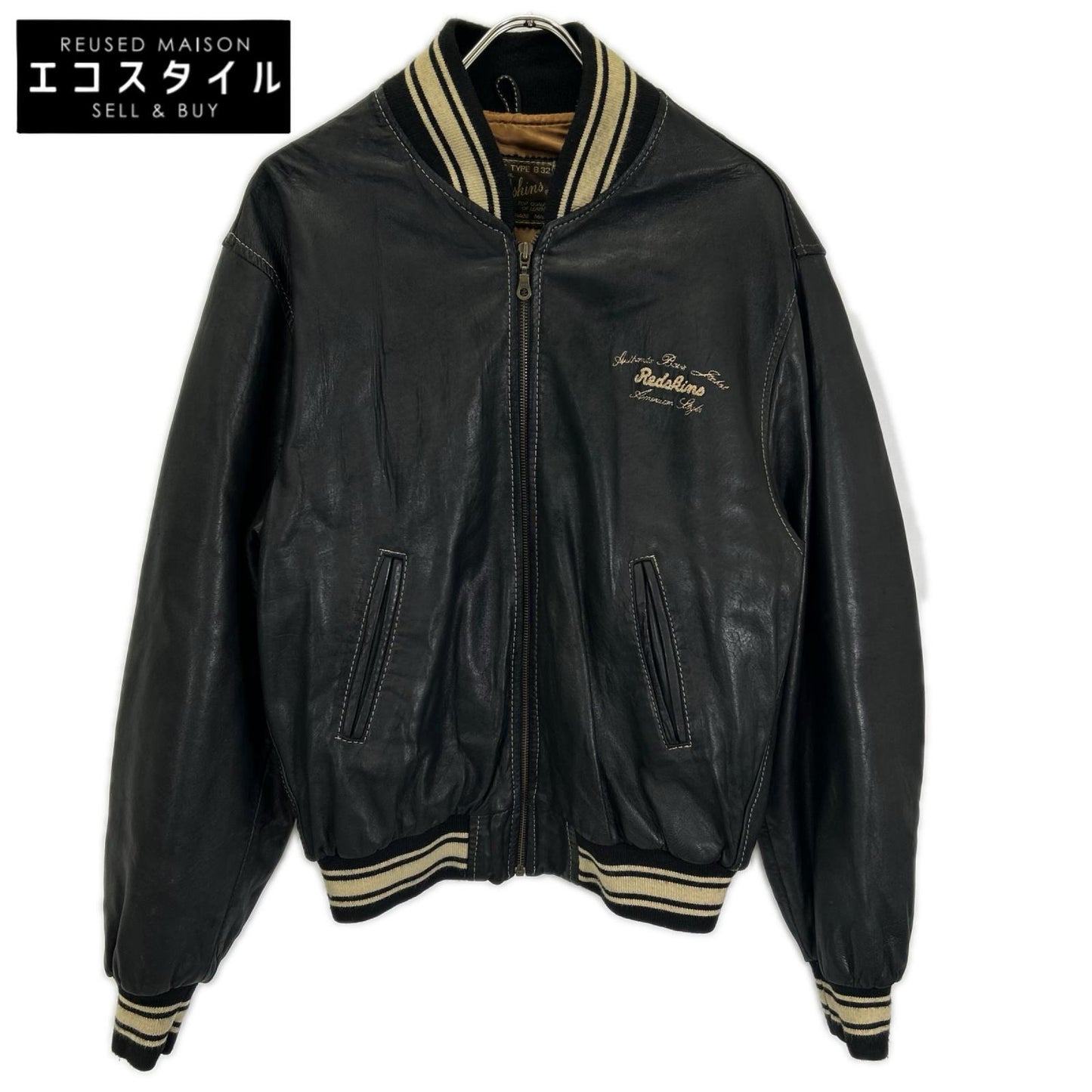 その他ブランド 【REDSKINS】ブラック B-32 ブルゾン ジャケット