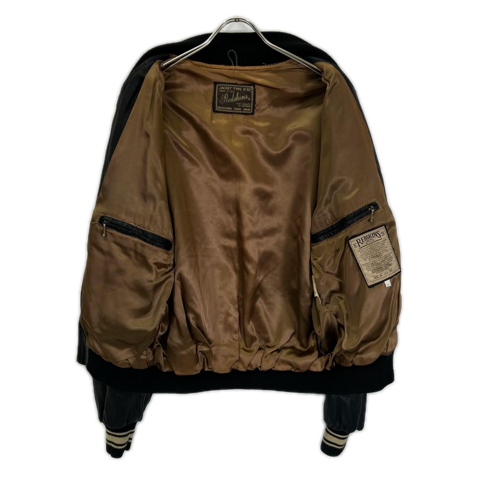 その他ブランド 【REDSKINS】ブラック B-32 ブルゾン ジャケット