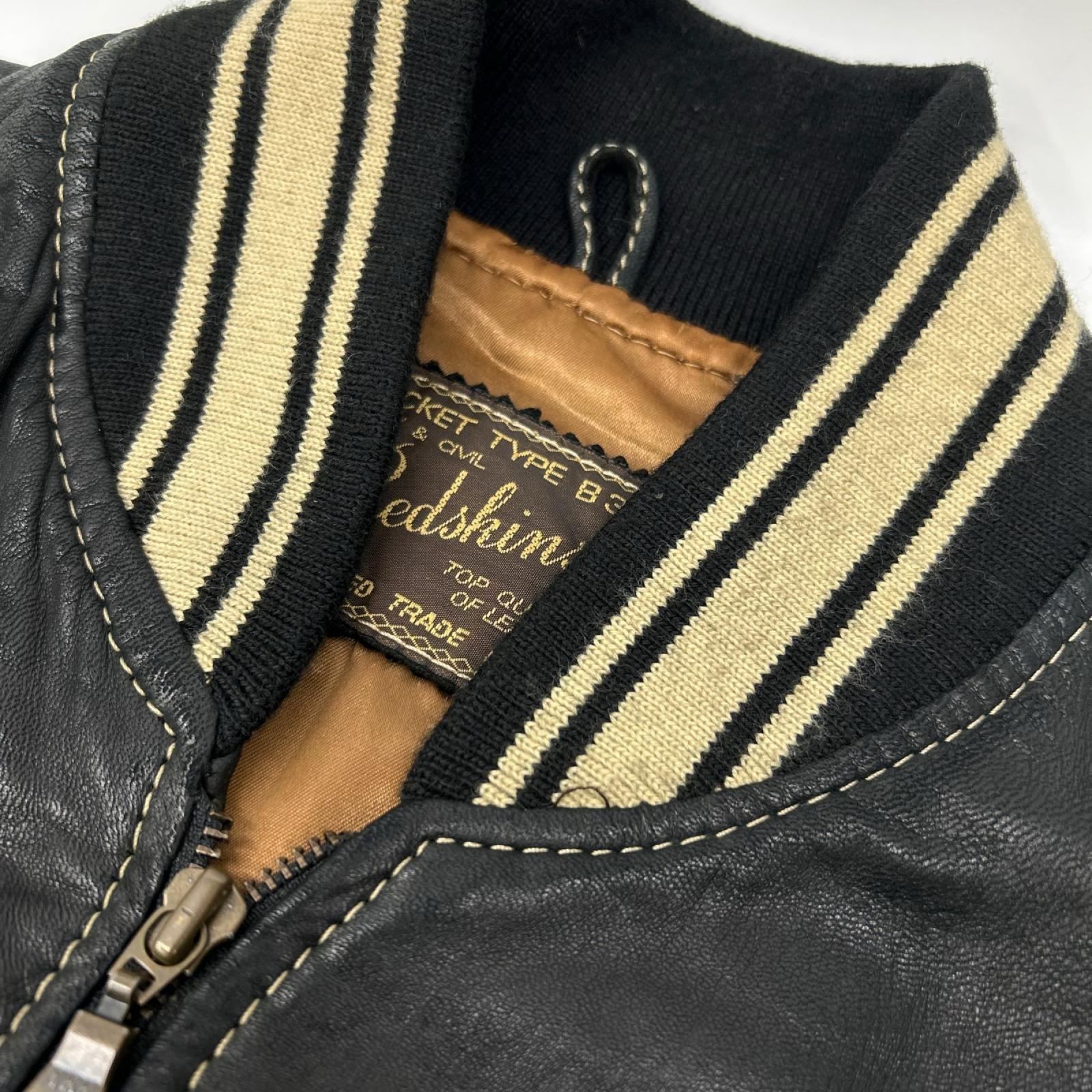 その他ブランド 【REDSKINS】ブラック B-32 ブルゾン ジャケット