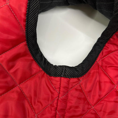 LAVENHAM ラベンハム グレー×レッド ストライプ キルティングベスト ベスト