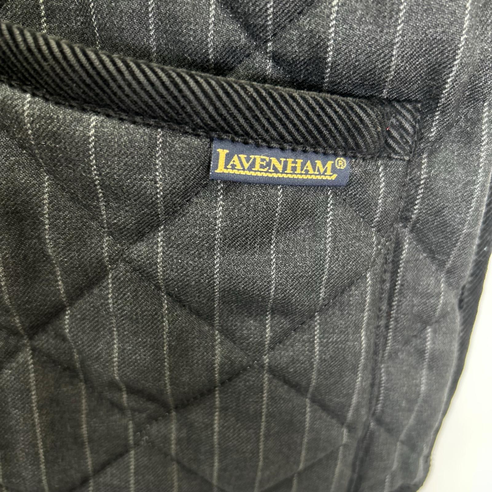 LAVENHAM ラベンハム グレー×レッド ストライプ キルティングベスト ベスト