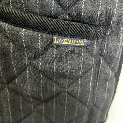 LAVENHAM ラベンハム グレー×レッド ストライプ キルティングベスト ベスト
