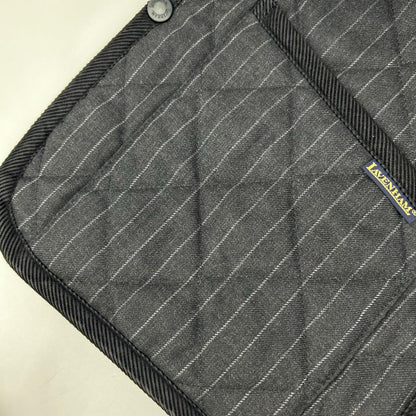 LAVENHAM ラベンハム グレー×レッド ストライプ キルティングベスト ベスト