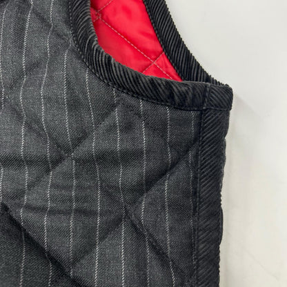 LAVENHAM ラベンハム グレー×レッド ストライプ キルティングベスト ベスト