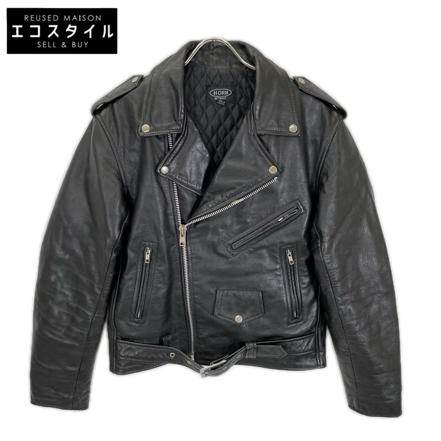HORN WORKS ホーンワークス ブラック レザー ジャケット ジャケット