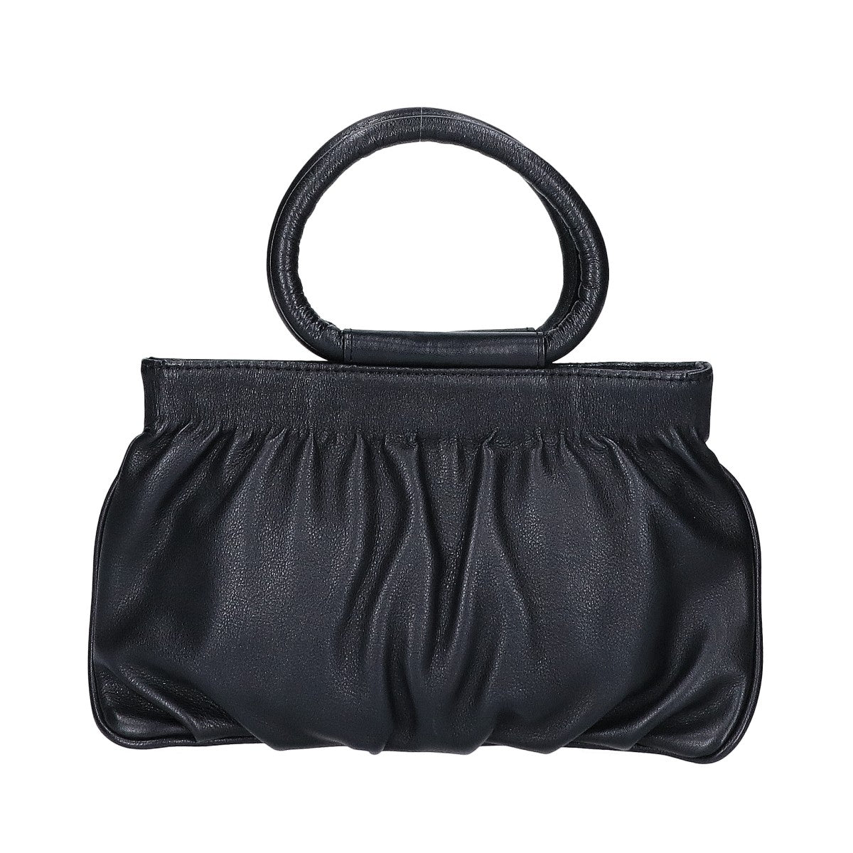 FURLA フルラ レザー ギャザー ミニ ハンドバッグ
