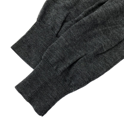 FRED PERRY フレッドペリー K7210 メリノウール100 グレー Vネックニットトップス トップス