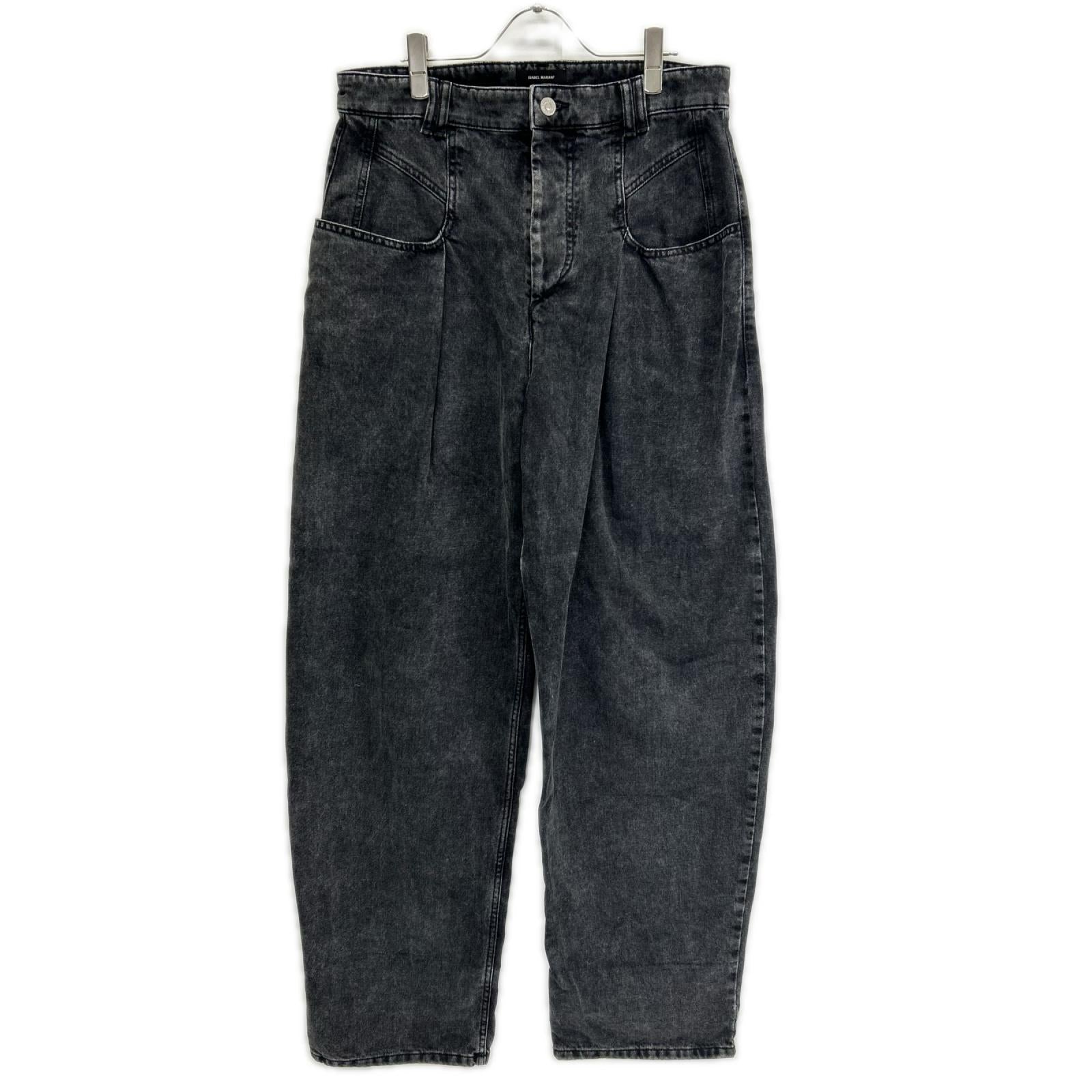ISABEL MARANT イザベルマラン PA2261 22H0201 ブラック ワイドレッグ ジーンズ ボトムス