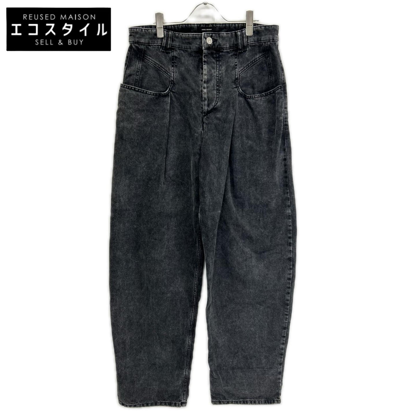 ISABEL MARANT イザベルマラン PA2261 22H0201 ブラック ワイドレッグ ジーンズ ボトムス