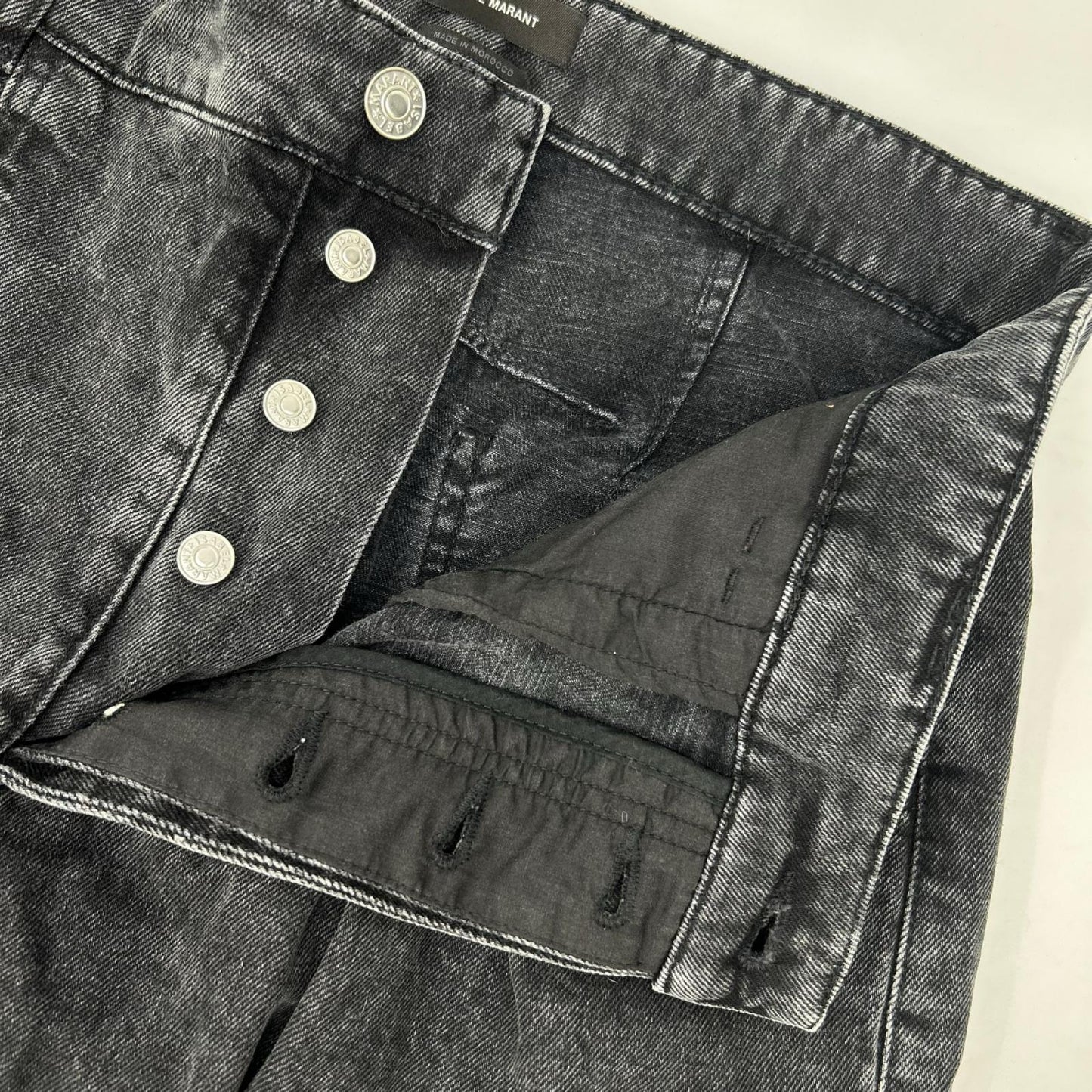 ISABEL MARANT イザベルマラン PA2261 22H0201 ブラック ワイドレッグ ジーンズ ボトムス