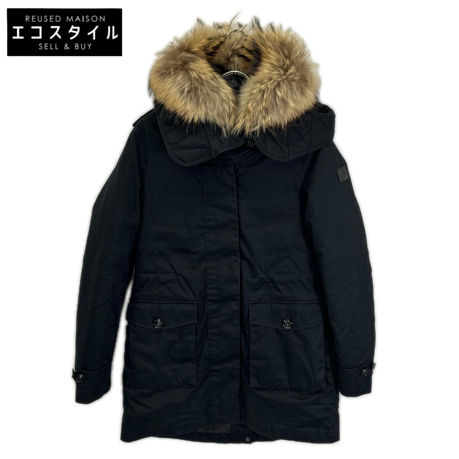 WOOLRICH ウールリッチ WWCPS2760 ブラック ファー付き モッズコート コート