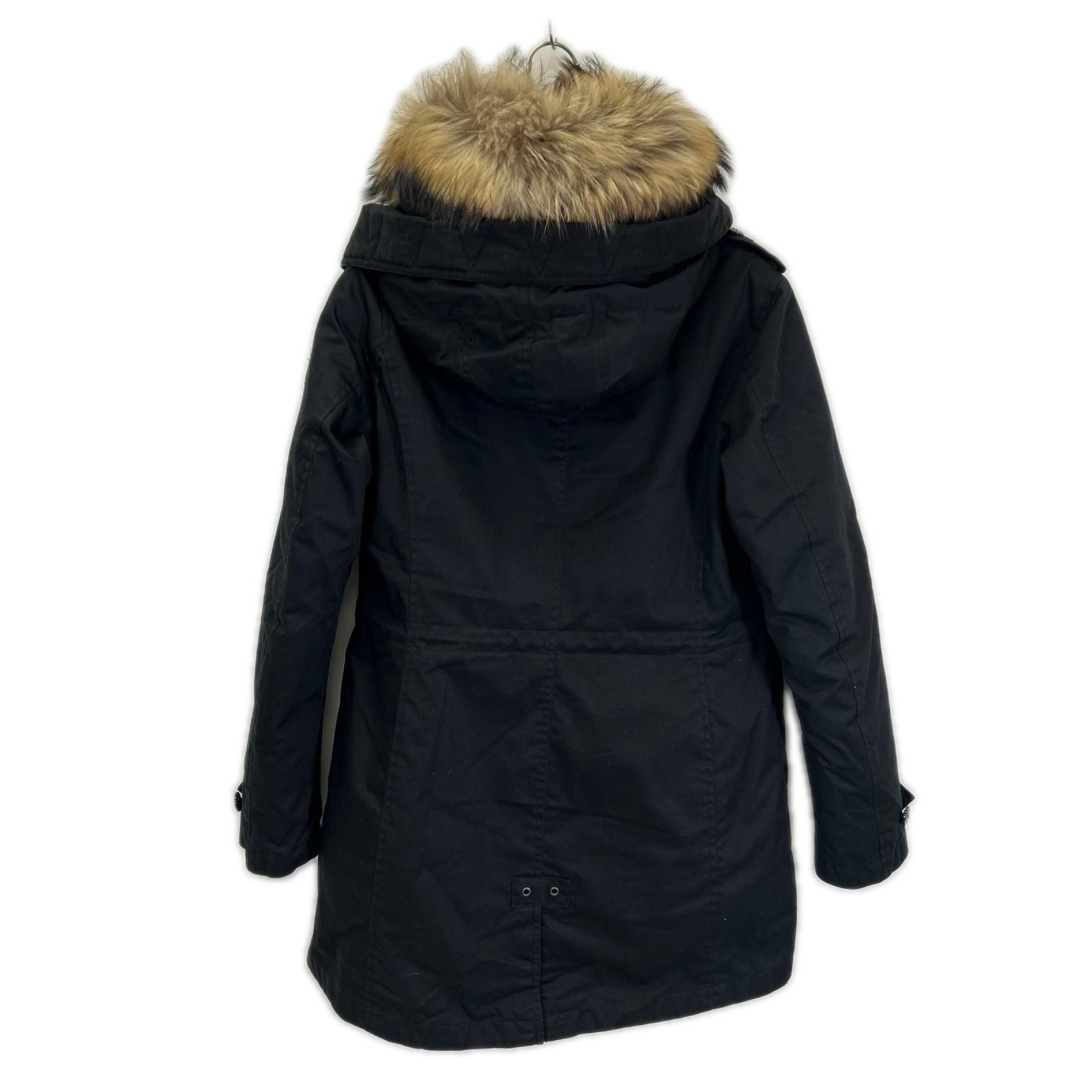 WOOLRICH ウールリッチ WWCPS2760 ブラック ファー付き モッズコート コート