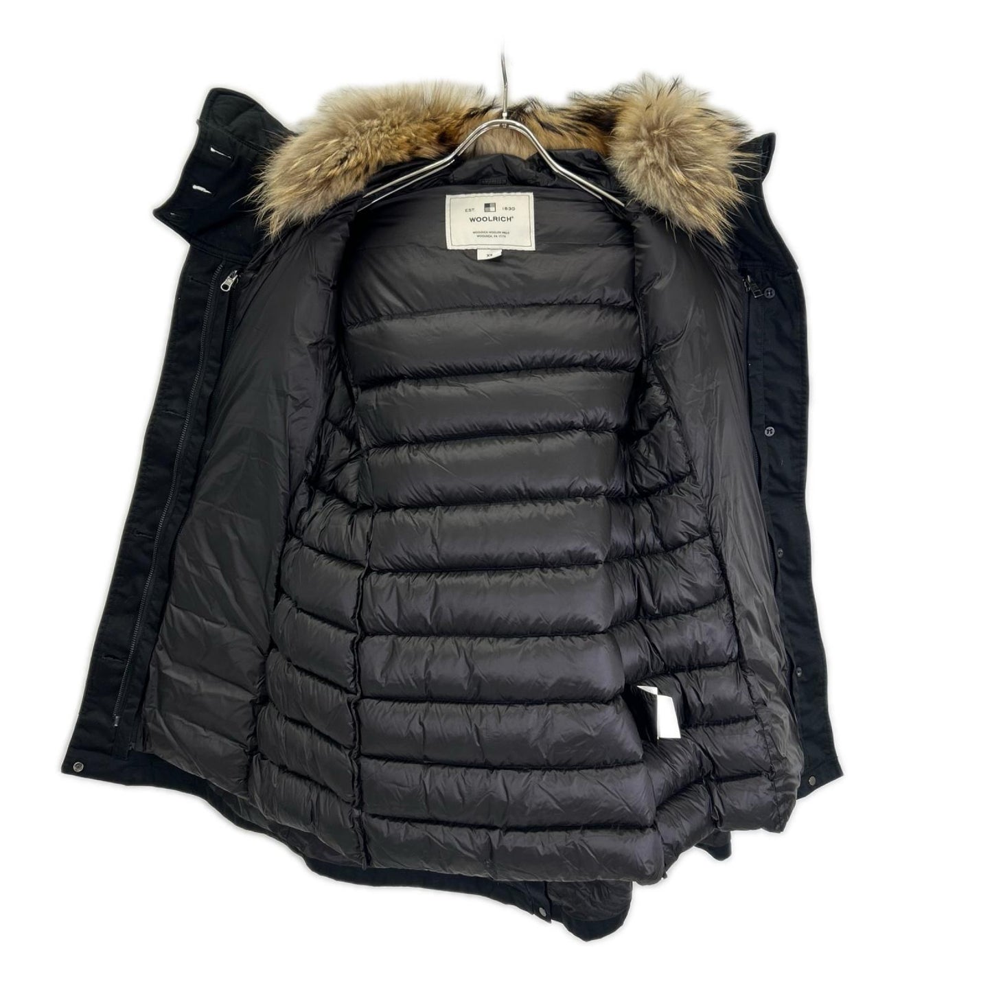 WOOLRICH ウールリッチ WWCPS2760 ブラック ファー付き モッズコート コート