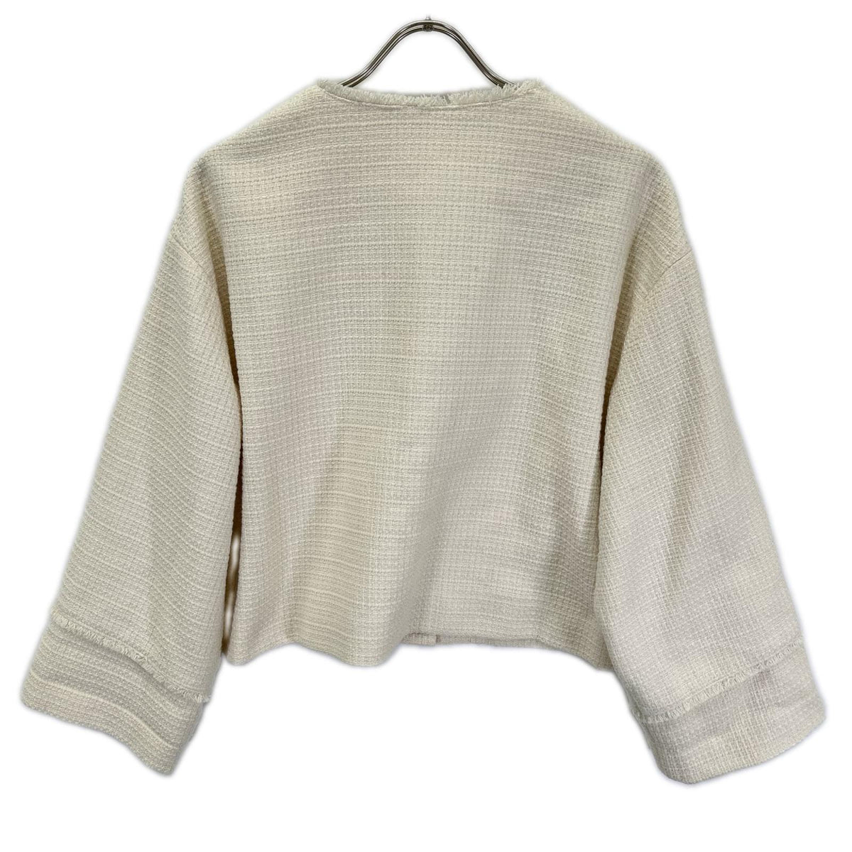 Loungedress ラウンジドレス ホワイト ツイード ノーカラージャケット ジャケット