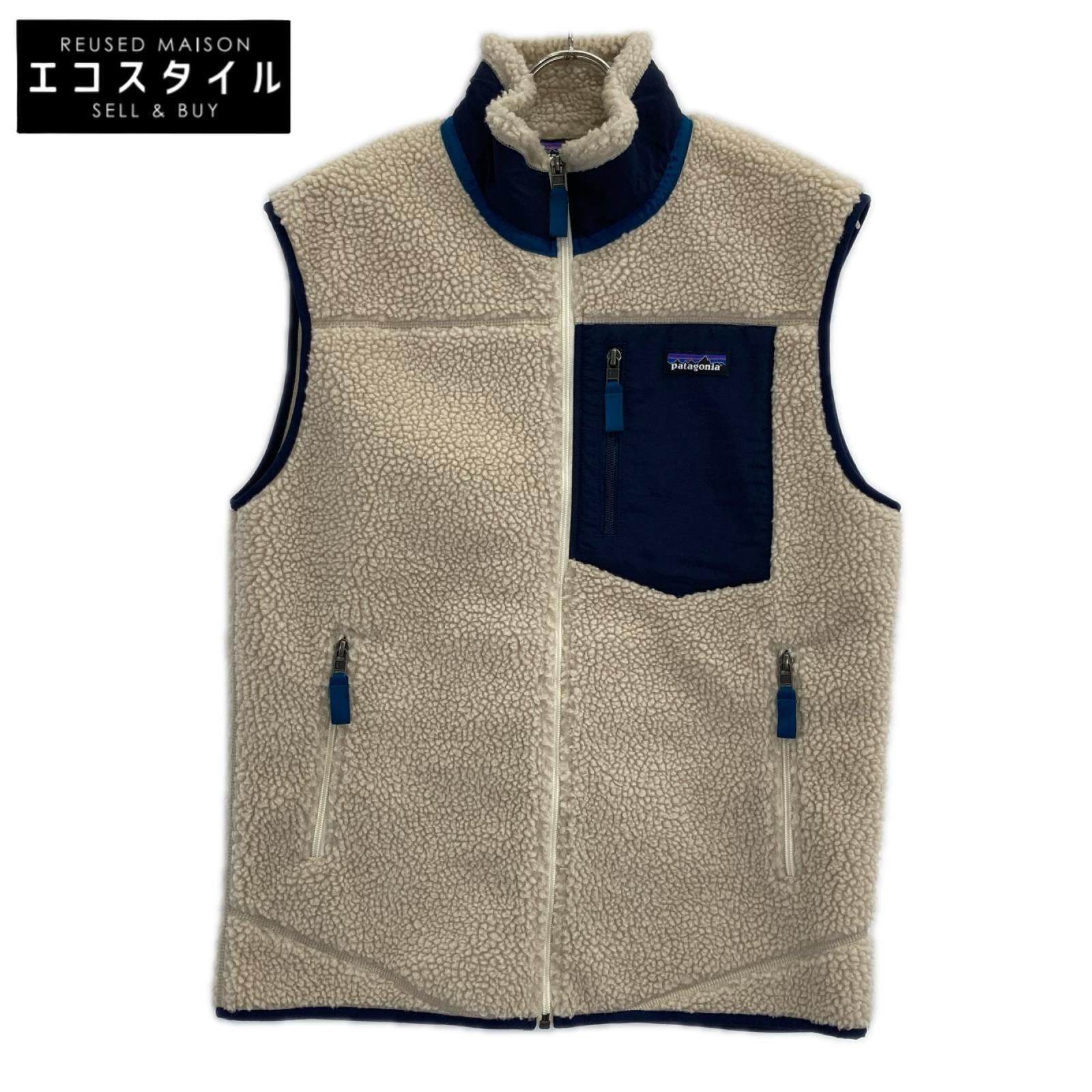 Patagonia パタゴニア 23048FA19 アイボリー×ブルー クラシックレトロX フリースベスト ベスト