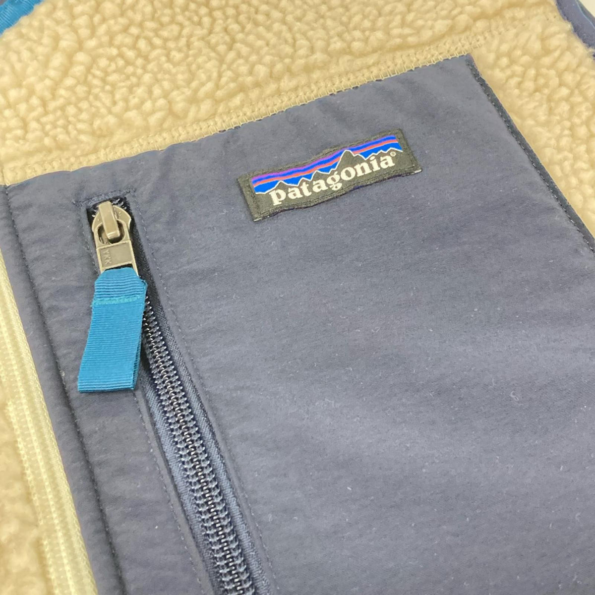 Patagonia パタゴニア 23048FA19 アイボリー×ブルー クラシックレトロX フリースベスト ベスト