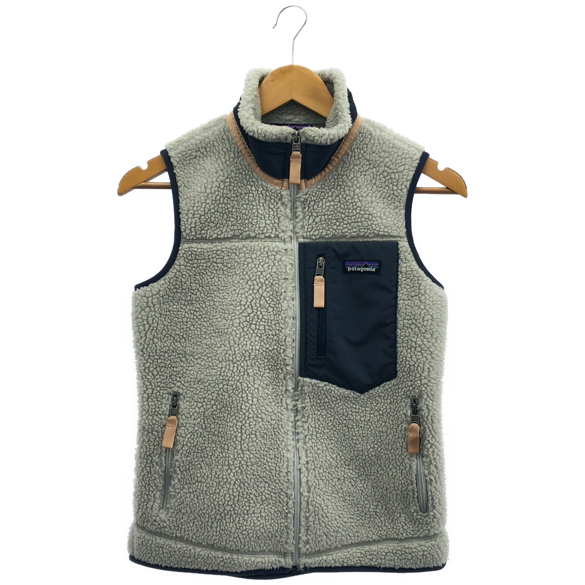 Patagonia パタゴニア 23083FA17 グレー×ネイビー×ピンククラシックレトロX フリースベスト トップス