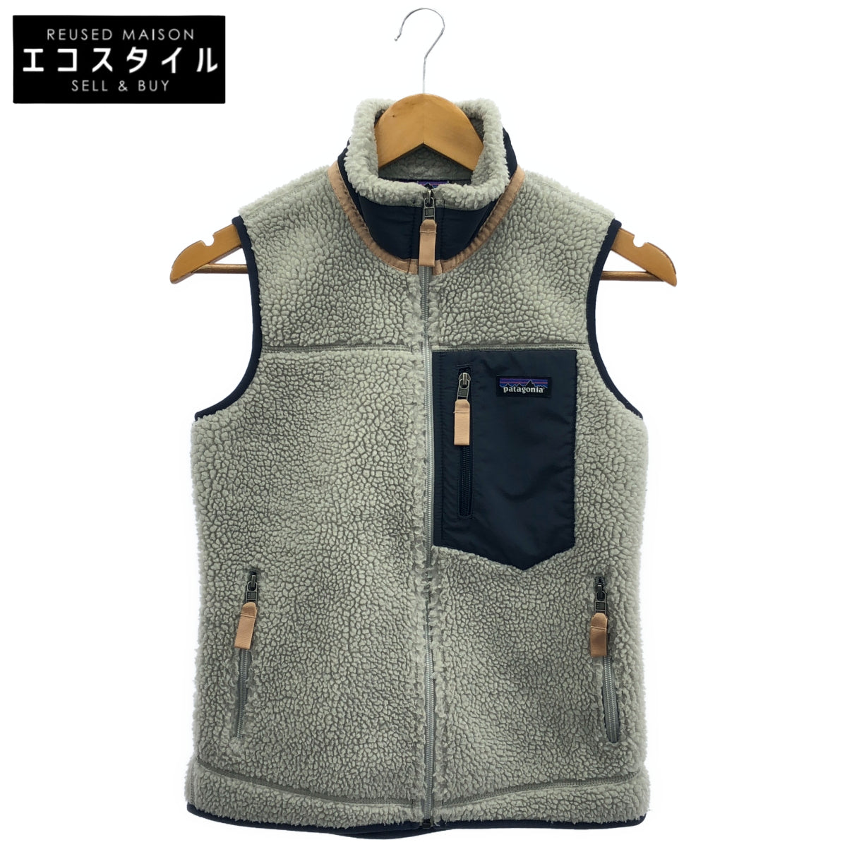 Patagonia パタゴニア 23083FA17 グレー×ネイビー×ピンククラシックレトロX フリースベスト トップス