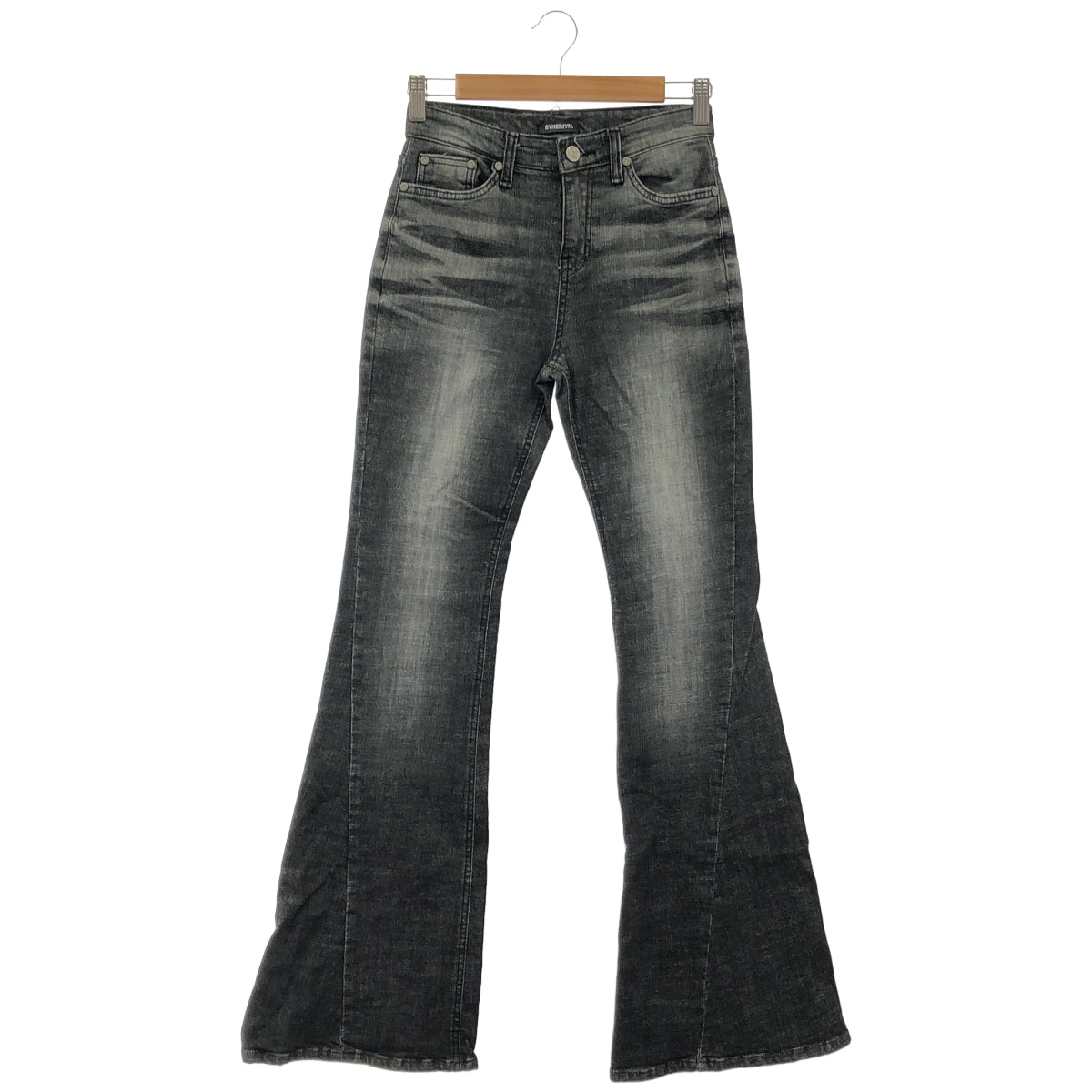 その他ブランド 【SYNERJYN.】ブラック CAT WASHING MID-RISE ジーンズ ボトムス