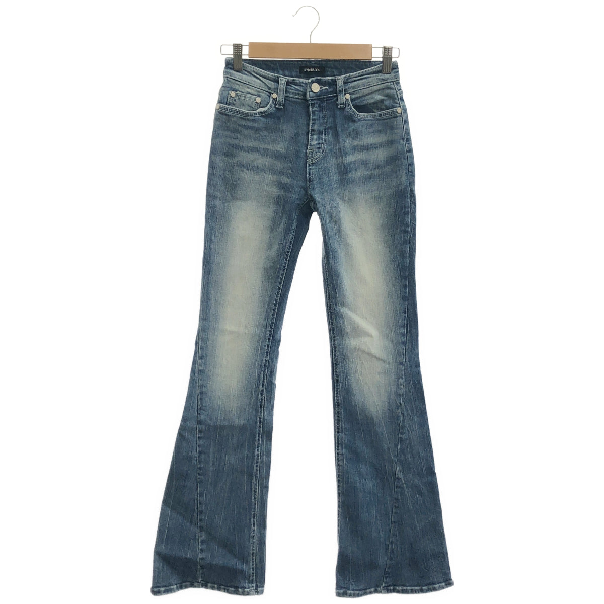 その他ブランド 【SYNERJYN.】ブルー CAT WASHING MID-RISE ジーンズ ボトムス