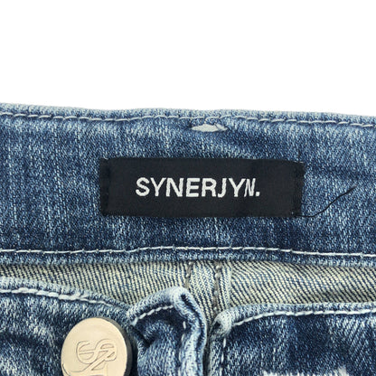 その他ブランド 【SYNERJYN.】ブルー CAT WASHING MID-RISE ジーンズ ボトムス