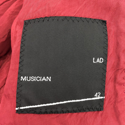 LAD MUSICIAN ラッドミュージシャン 2206-318 ブラック ベロア シングルジャケット トップス