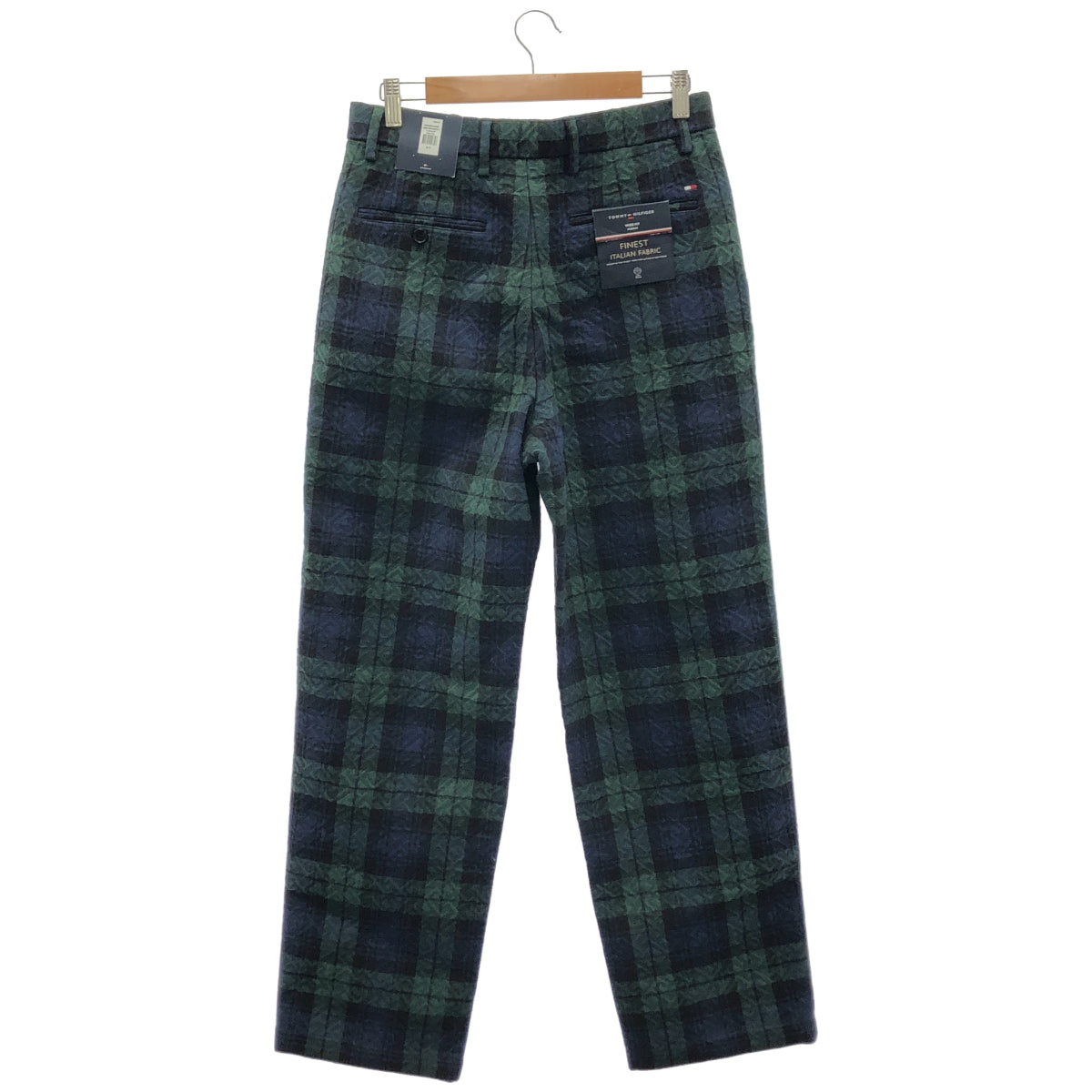 TOMMYHILFIGER トミーヒルフィガー グリーン×ネイビー チェック パンツ ボトムス