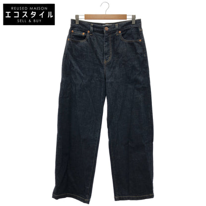 24年 インディゴ コットン ワイド デニム パンツ ボトムス