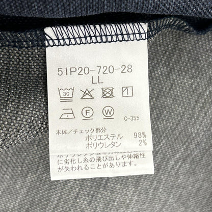BLACK LABEL CRESTBRIDGE ブラックレーベルクレストブリッジ 26年 ネイビー カラミチェックパッチワークフーディー ジャケット