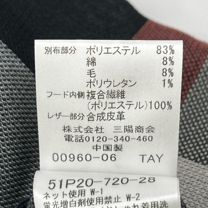 BLACK LABEL CRESTBRIDGE ブラックレーベルクレストブリッジ 26年 ネイビー カラミチェックパッチワークフーディー ジャケット