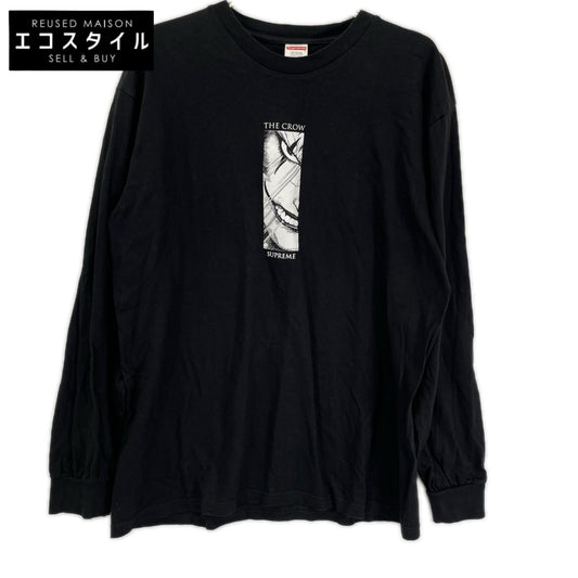 Supreme シュプリーム ブラック THE CROW プリント 長袖Tシャツ トップス